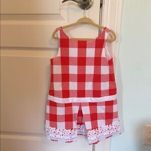 Janie and Jack Red and White Checkered Dress